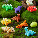 8Pcs Prefilled Easter Eggs with Mini Dinosaur