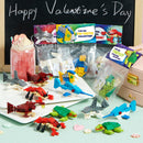 24 Packs Valentines Day Cards with Sea Animal Building Blocks for Gifts Party Favor