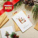 24 PCS White Christmas Cards with Envelopes and Stickers