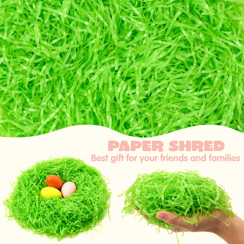 8oz (226g) Easter Recyclable Paper Grass Shred Pastel Colors for Easter Egg Hunt