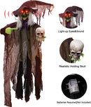 85in Animated Witch Holding a Skull