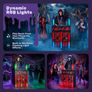 JOYIN 6 FT Animatronic DJ Reaper - RGB Light-Up Halloween Outdoor Prop