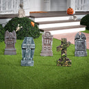 5-pack Realistic Foam Tombstones And Stands