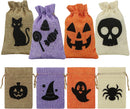 Halloween Burlap Gift Bags Bulk with Drawstrings, 36 Pack