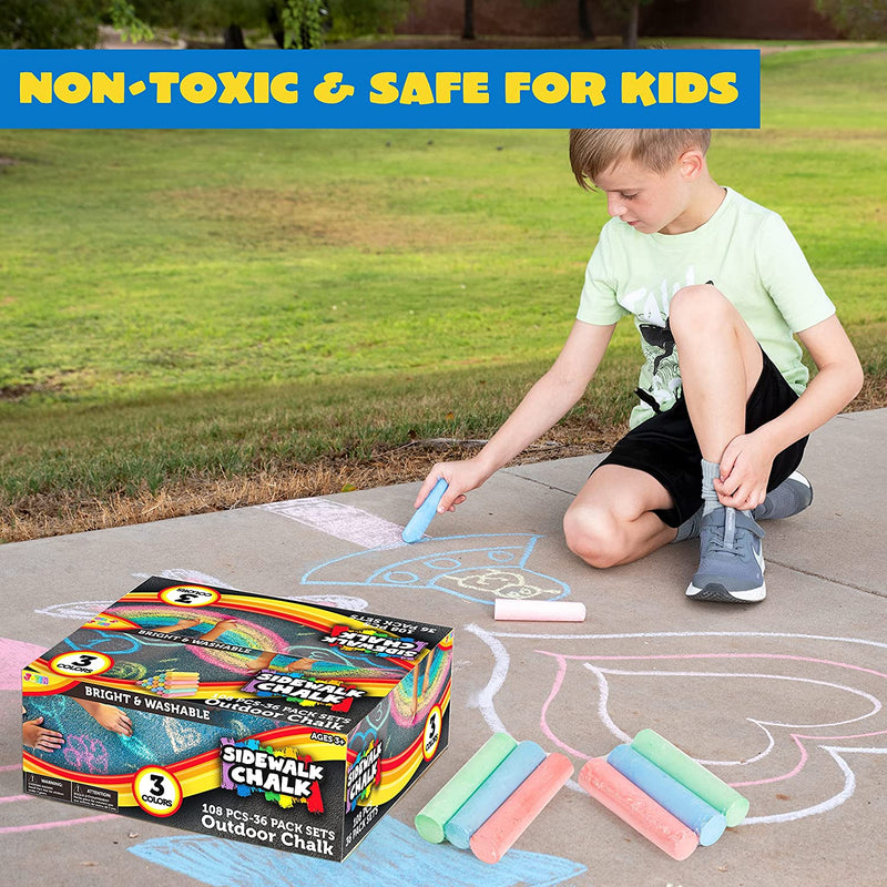 Crayola 48 Pack Washable Sidewalk Chalks Kids Outdoor Crayola