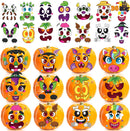 36 Pcs Halloween Pumpkin Face Stickers