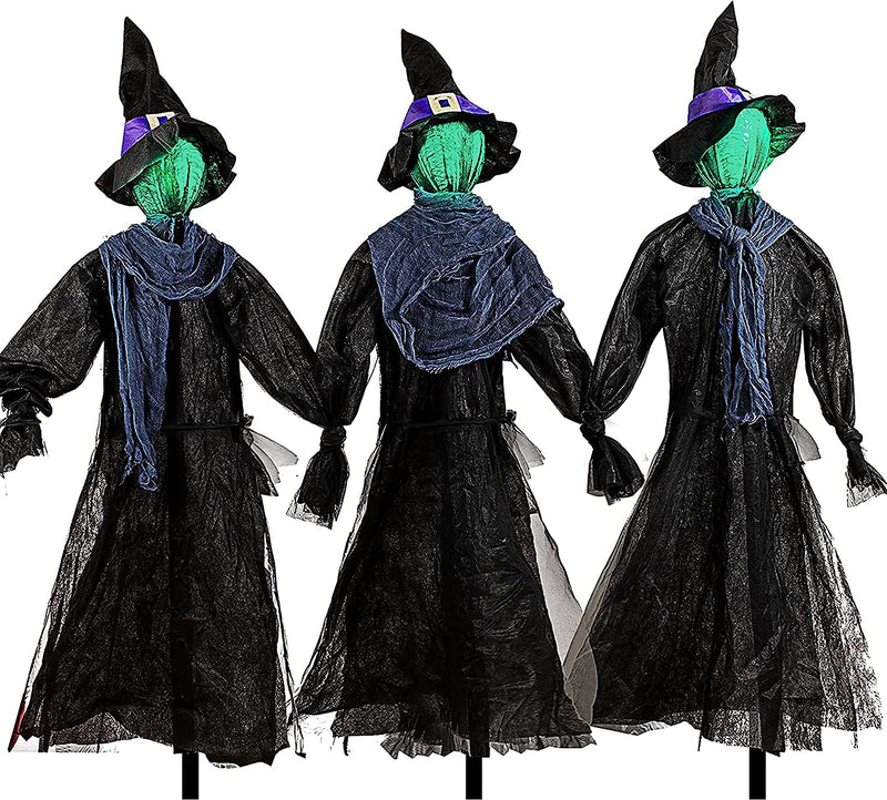 48in Halloween Witch Yard Stakes, 3 Pack