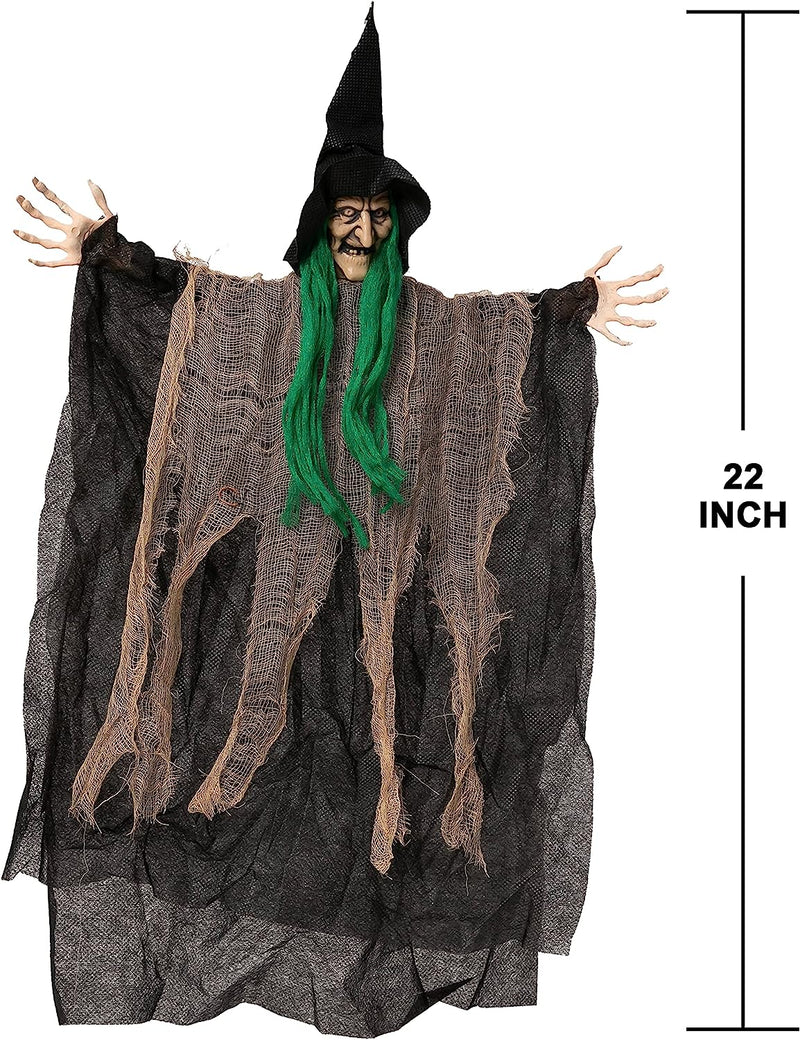 22in Hanging Witch with Posable Arms, 3 Pack