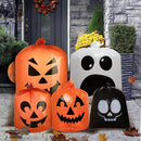 Halloween Plastic Lawn Leaf Bags ,6 Pcs