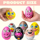 JOYIN 12 Pack Easter Eggs Squishy Toys  Animal Theme Slow Rising Stress Relief Egg Balls