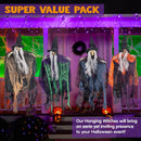 19.6in Halloween Hanging Evil Witch, 4 Pack