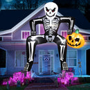 JOYIN 8.5ft Halloween Inflatable Skeleton with LED Pumpkin – Outdoor Yard Decoration