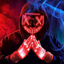 LED Scary Mask And Gloves (red)