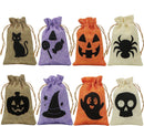 Halloween Burlap Gift Bags Bulk with Drawstrings, 36 Pack