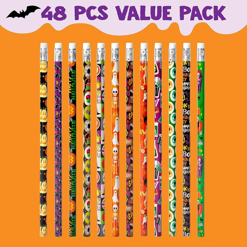 48 PCS Halloween Pencil Assortment with Eraser