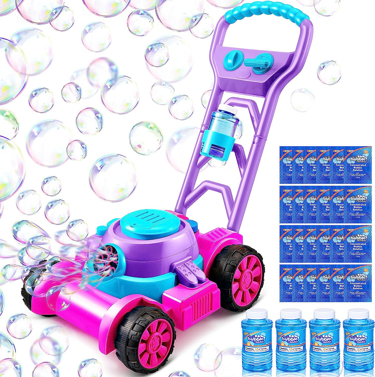 Sloosh Bubble Lawn Mower Toddler Toys Pink