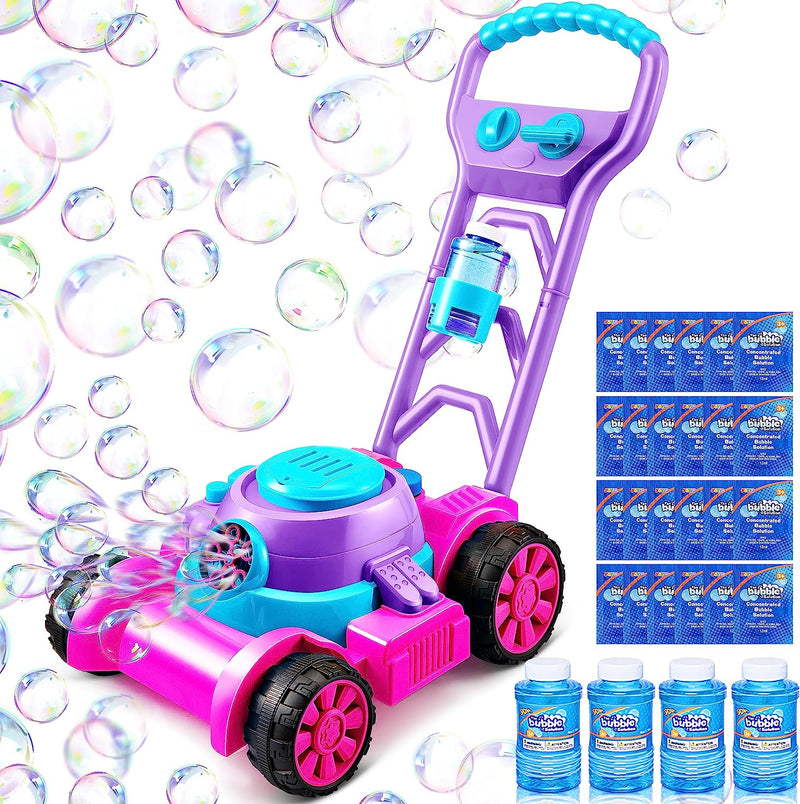 Sloosh Bubble Lawn Mower Toddler Toys, Pink