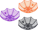 5 Halloween Spider Web Plastic Basket Bowls