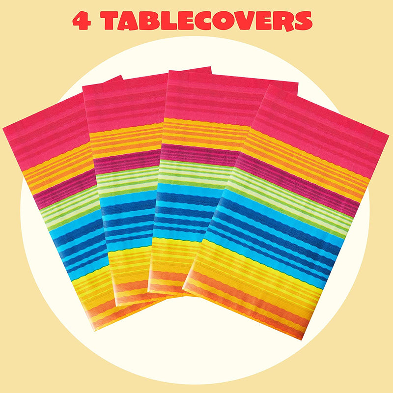4Pcs Cinco De Mayo Fiesta Tablecloth Table Runner, 54 x 108â€?,<ul class=""a-unordered-list a-vertical a-spacing-mini"">