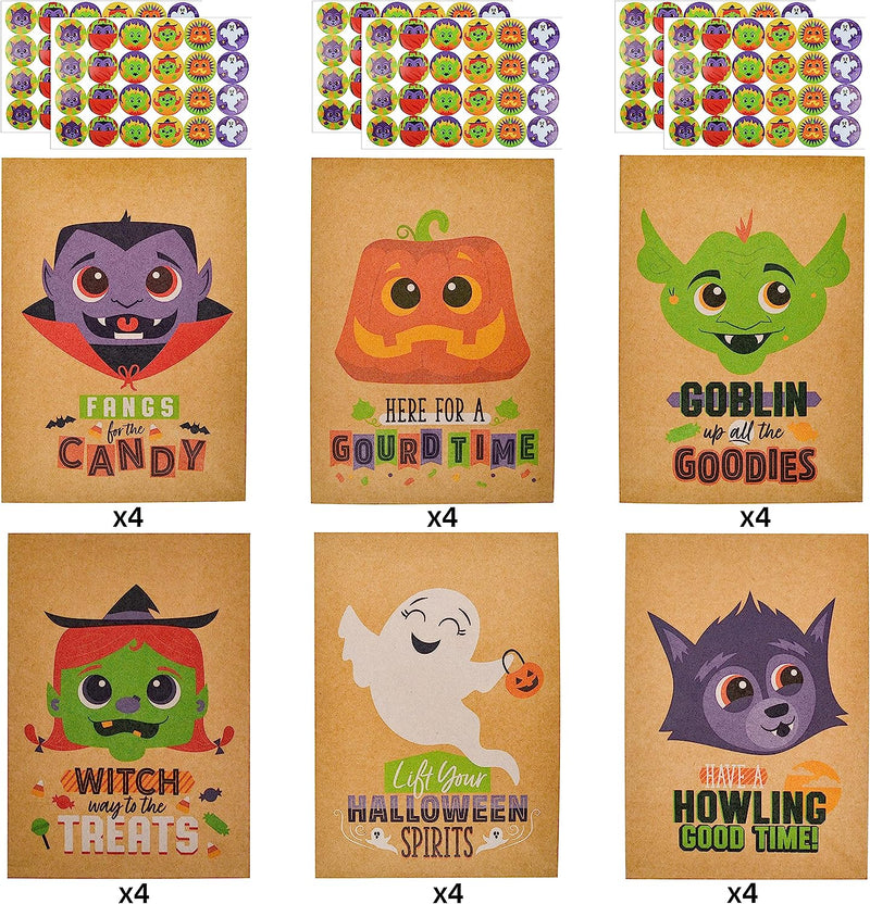Halloween Kraft Paper Candy Bag, 24 Pcs