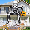 JOYIN 8.5ft Halloween Inflatable Skeleton with LED Pumpkin – Outdoor Yard Decoration