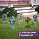 5-pack Realistic Foam Tombstones And Stands
