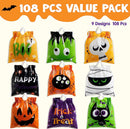 Four-sided Halloween Goody Bags ,108 Pcs