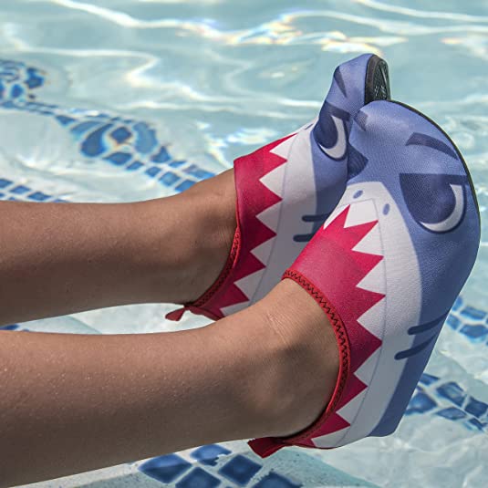 SLOOSH - Unisex Kids Swim Water Shoes, Shark