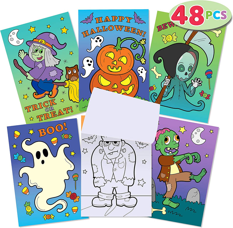48 Pieces Halloween Coloring Book