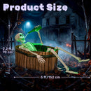 JOYIN 5 FT Animatronic Drinking Skeleton - Light-Up Halloween Outdoor Prop