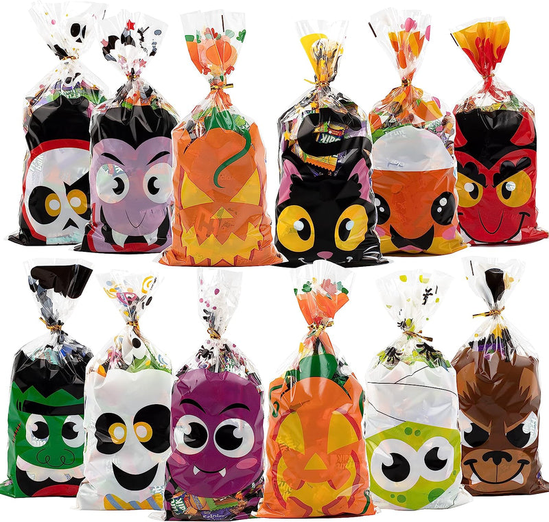 Halloween Cellophane Bags with Twist Tie