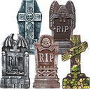 5-pack Realistic Foam Tombstones And Stands