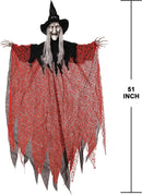51in Light-up Hanging Witch Decorations, 2 Pack