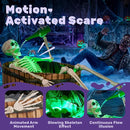 JOYIN 5 FT Animatronic Drinking Skeleton - Light-Up Halloween Outdoor Prop