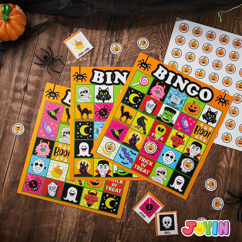Halloween Bingo Game Card for Kids, 28 Pcs