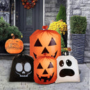 Halloween Plastic Leaves Bag for Yard, 6 Pcs