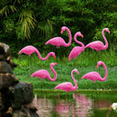 10Pcs Small Pink Flamingo Yard Ornament