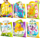 JOYIN 48 Pack Easter Drawstring PE Bags Bunny & Chick Easter Treat Bags for Kids Party Supplies