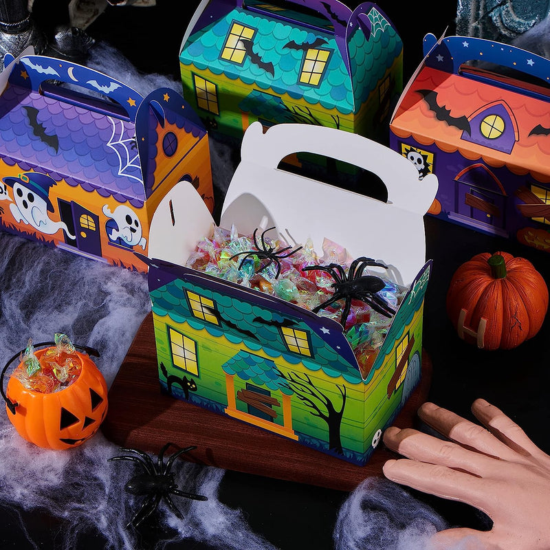 3D Halloween House Cardboard Treat Boxes
