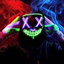 LED Multi Color Scary Mask And Gloves, (green&purple)