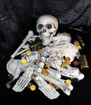 Box Of Skeleton Bones And Skull For Halloween Decorations