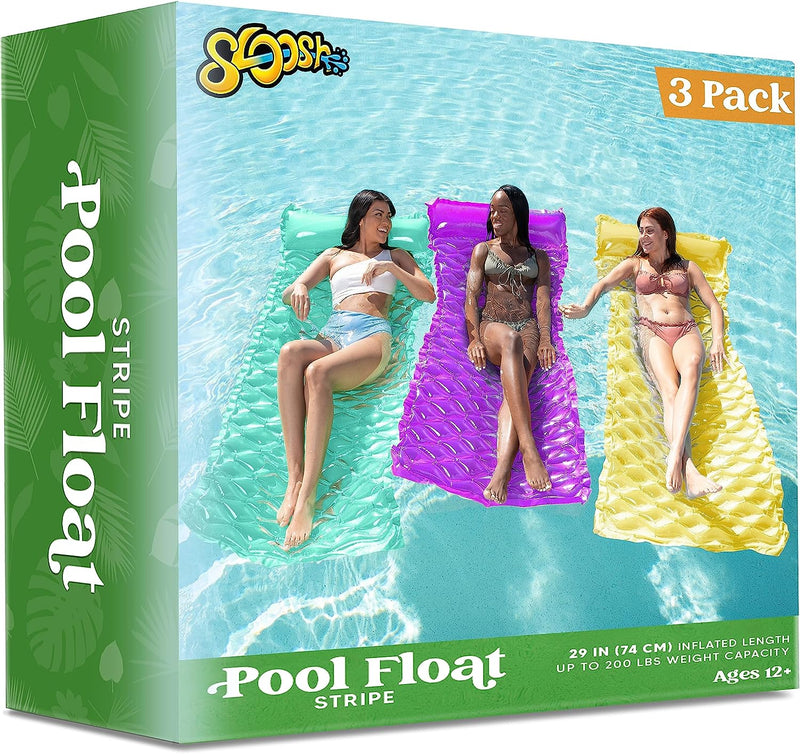 SLOOSH - Inflatable Pool Mat, 3 Pack