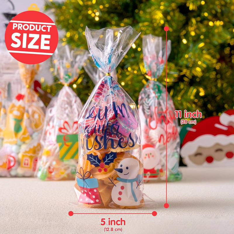 144 PCS Christmas Cellophane Candy Bags