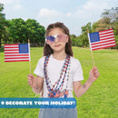 12 Pcs American Flags with Handheld Wooden Sticks, 10"