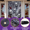 JOYIN 30"x72" 3D Skull Door Cover - Halloween Indoor & Outdoor Decor