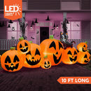 Joiedomi 10 Ft Inflatable Halloween Pumpkin Set with Witch Cat
