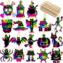 JOYIN 36 PCS Halloween Scratch Paper Art - 18 Designs for Kids Age 3+