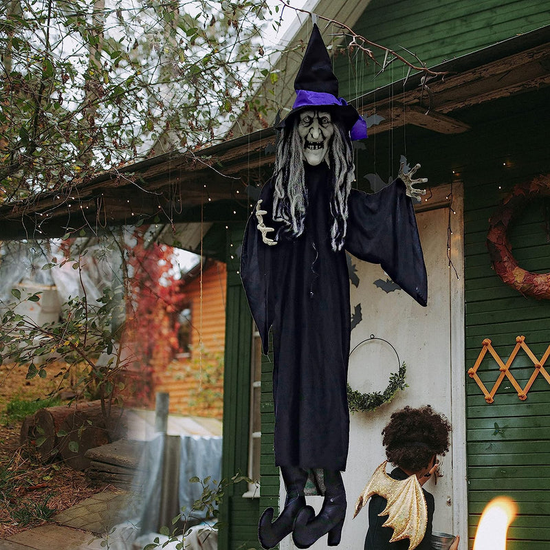 40" Hanging Witch Decoration with Function