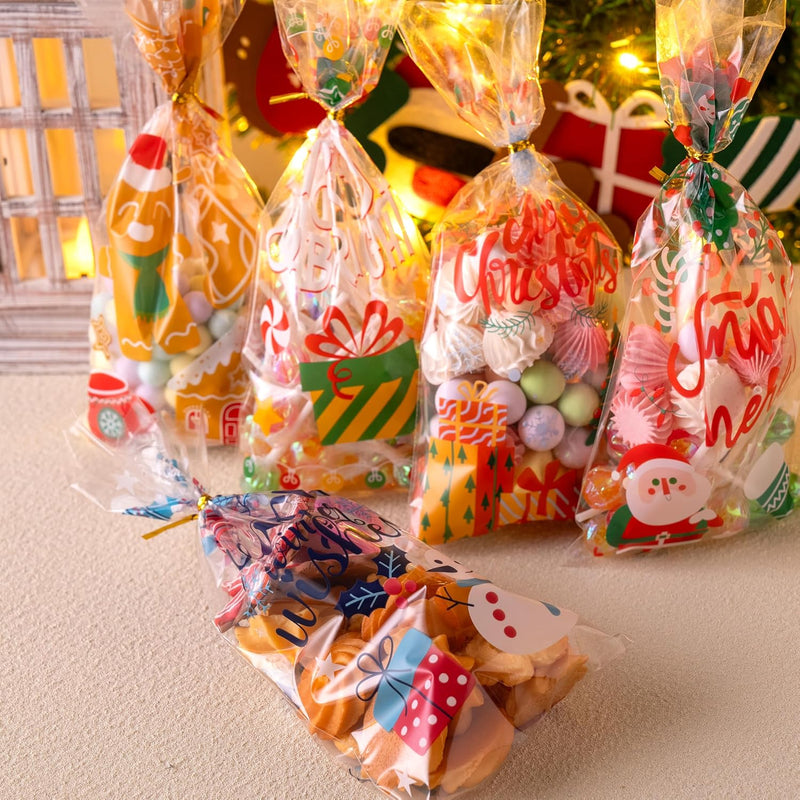 144 PCS Christmas Cellophane Candy Bags