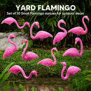10Pcs Small Pink Flamingo Yard Ornament